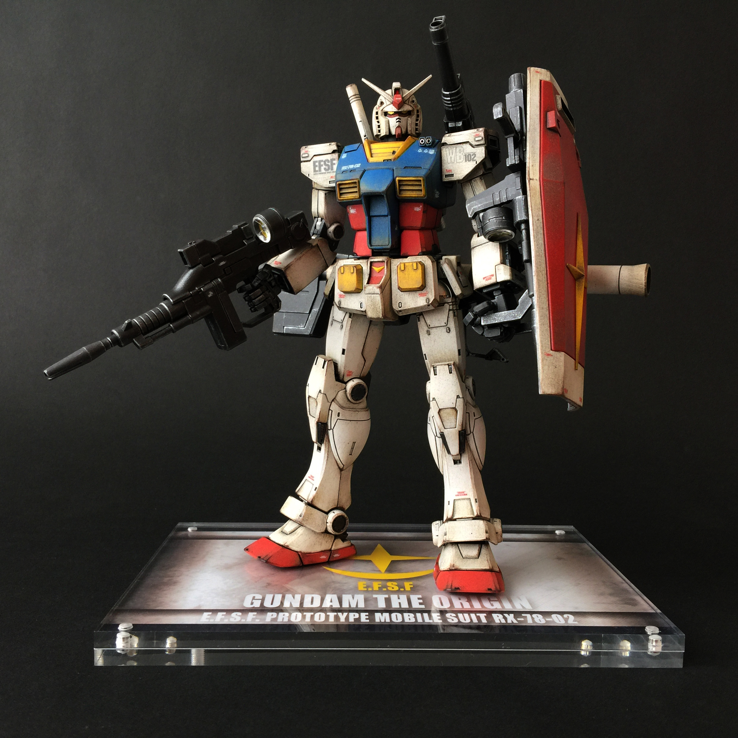 【ガンダム】レトロ！名場面セル完全複製版 RX-78-02 ガンダム (GUNDAM THE ORIGIN版) (HG) (ガンプラ