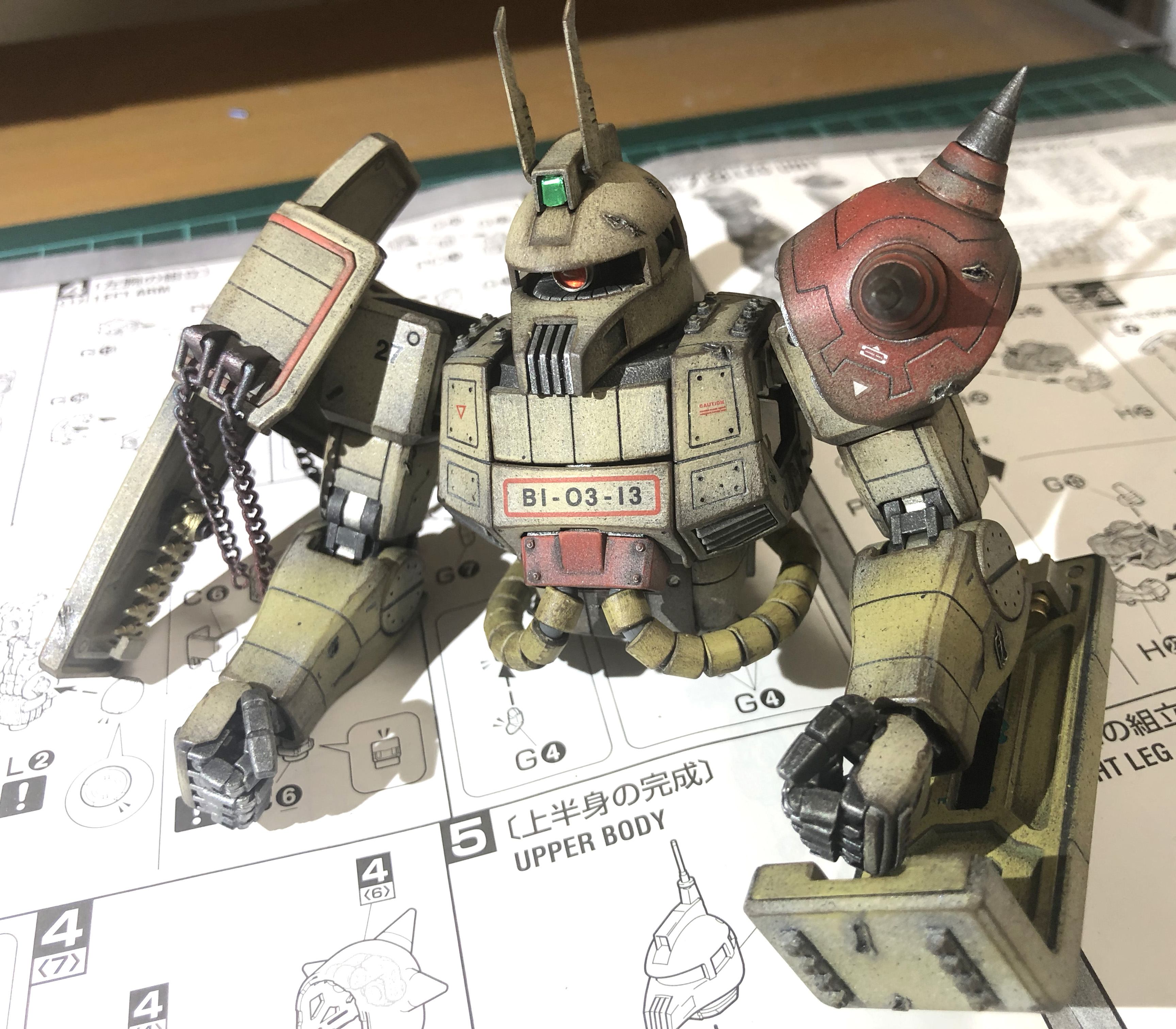 MG 1/100 MS-06K ザクキャノン製作過程 – Zang Dang ichi 残弾1